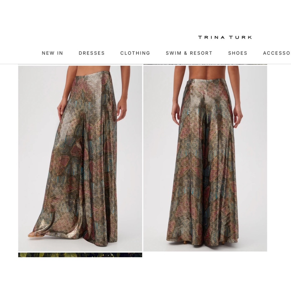 Trina Turk Elegant Floral palazzo pants